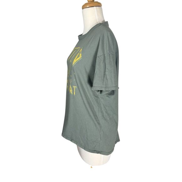 Wild At Heart Retro Green Oversized Center Seam Tee Size Sm - Picture 7 of 8